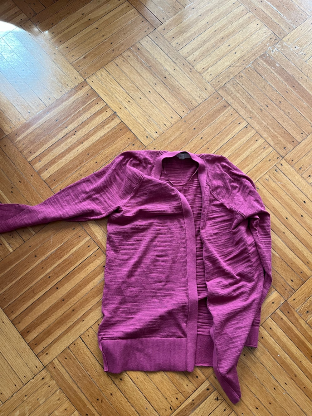 LOFT • Slub Cotton Lightweight Open Cardigan